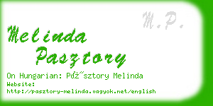 melinda pasztory business card